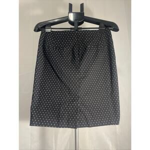 Black & white polka dot mini skirt Rafaella Size 6P 98% cotton